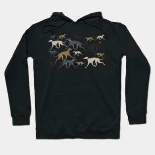 Lots of Greyhounds trotting Hoodie